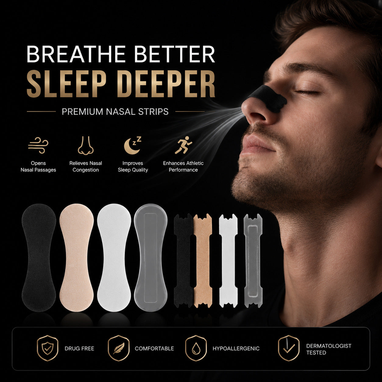 Anti Snoring Nasal Strips for Sleep Comfort